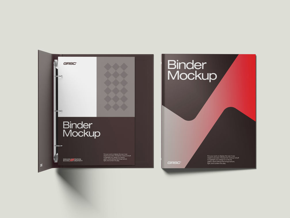 Binder Mockup Top View Preview 1