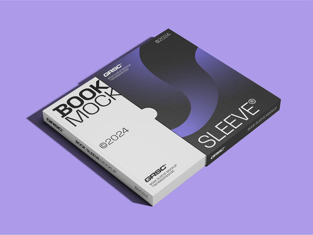 Book Sleeve Mockup Isometric View Preview 1