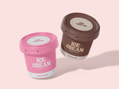 Bucket Ice Cream Cup Mockup Flying View Preview 3