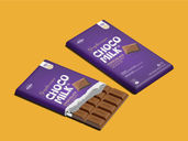 Chocolate Bar Packaging Mockup Half Side View Preview 2