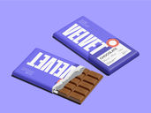 Chocolate Bar Packaging Mockup Half Side View Preview 3