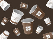 Coffe Cup Mockup Flying View Preview 2