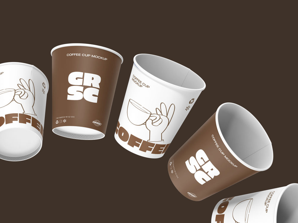 Coffe Cup Mockup Side View Preview 1