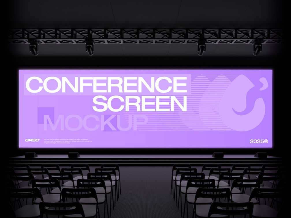 Conference Screen Mockup Front View Preview 1