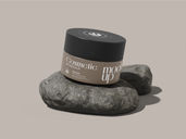 Cosmetic Jar With Stone Mockup Half Side View Preview 3