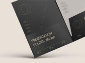 Document Folder Mockup Flying View Preview 4