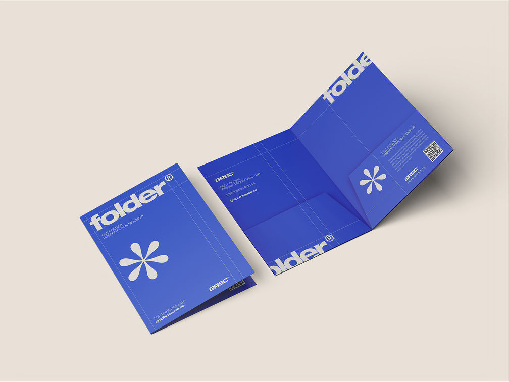 Document Folder Mockup Isometric View Preview 1