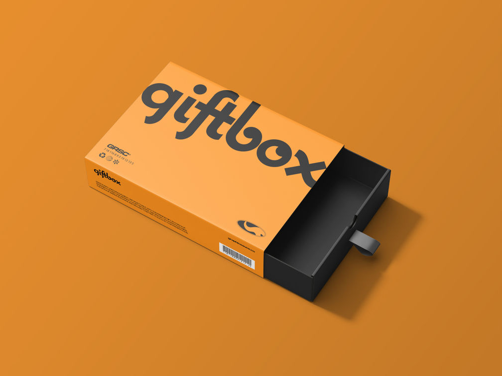 Drawer Gift Box Mockup Isometric View Preview 1