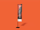Event Vertical Flag Mockup Half Side View Preview 3