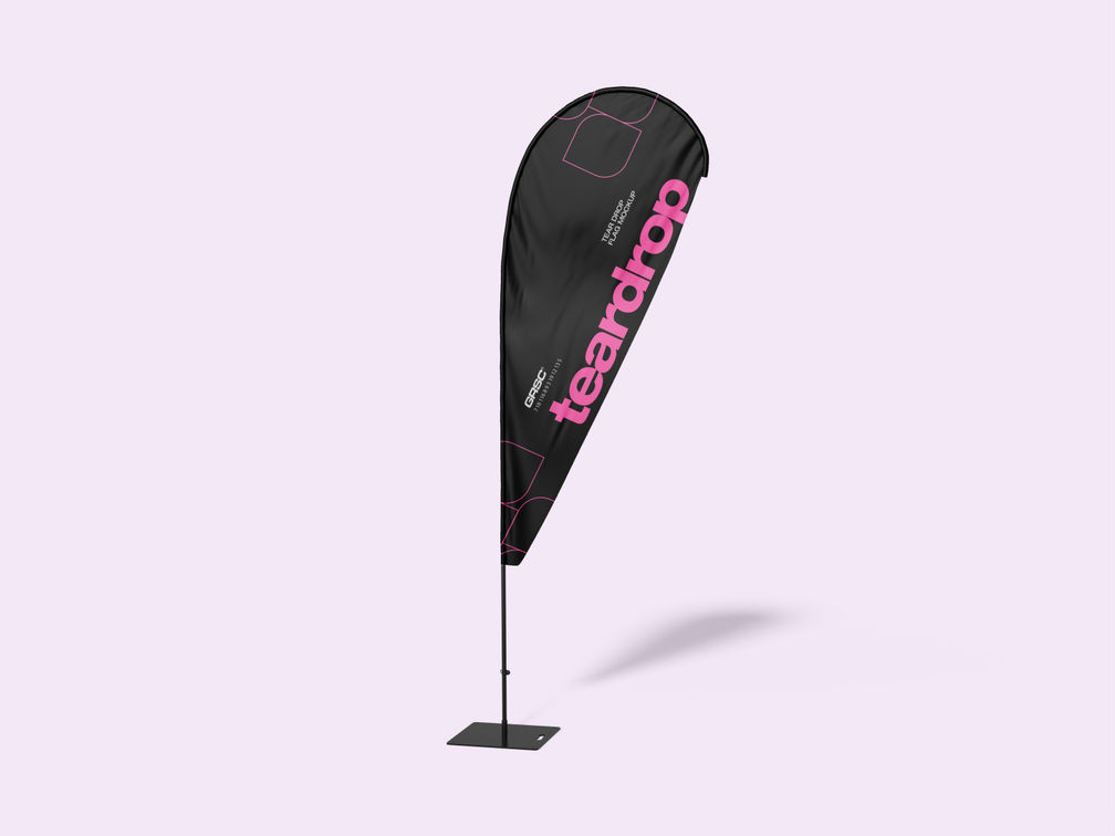 Flag Teardrop Mockup Front View Preview 1