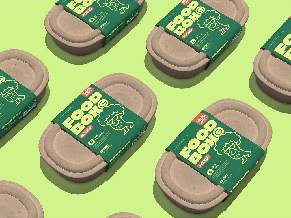 Food Eco Container Mockup Isometric View Preview 1