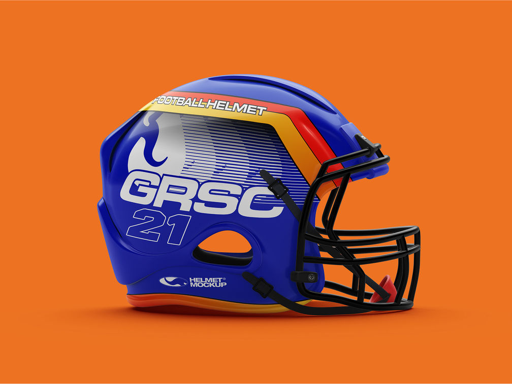 Football Helmet Mockup Side View Preview 1
