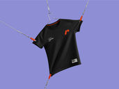Hanging T Shirt Mockup Flying View Preview 3
