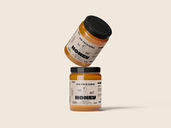 Honey Mason Jar Mockup Flying View Preview 2