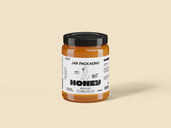 Honey Mason Jar Mockup Front View Preview 2