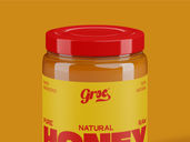 Honey Mason Jar Mockup Front View Preview 4