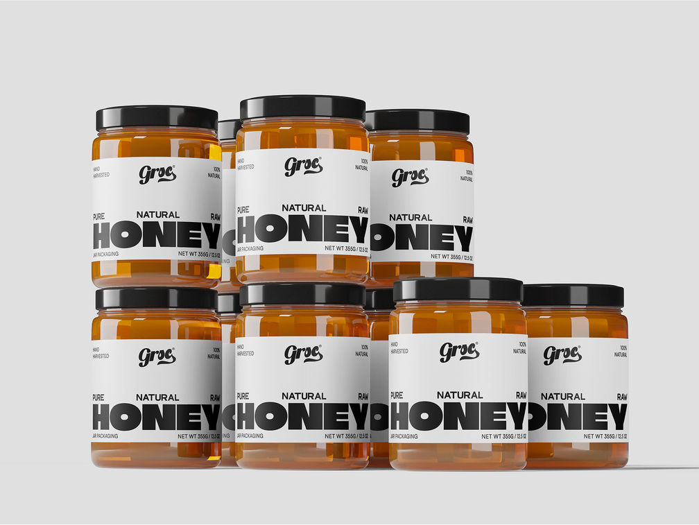 Honey Mason Jar Mockup Stack It Preview 1