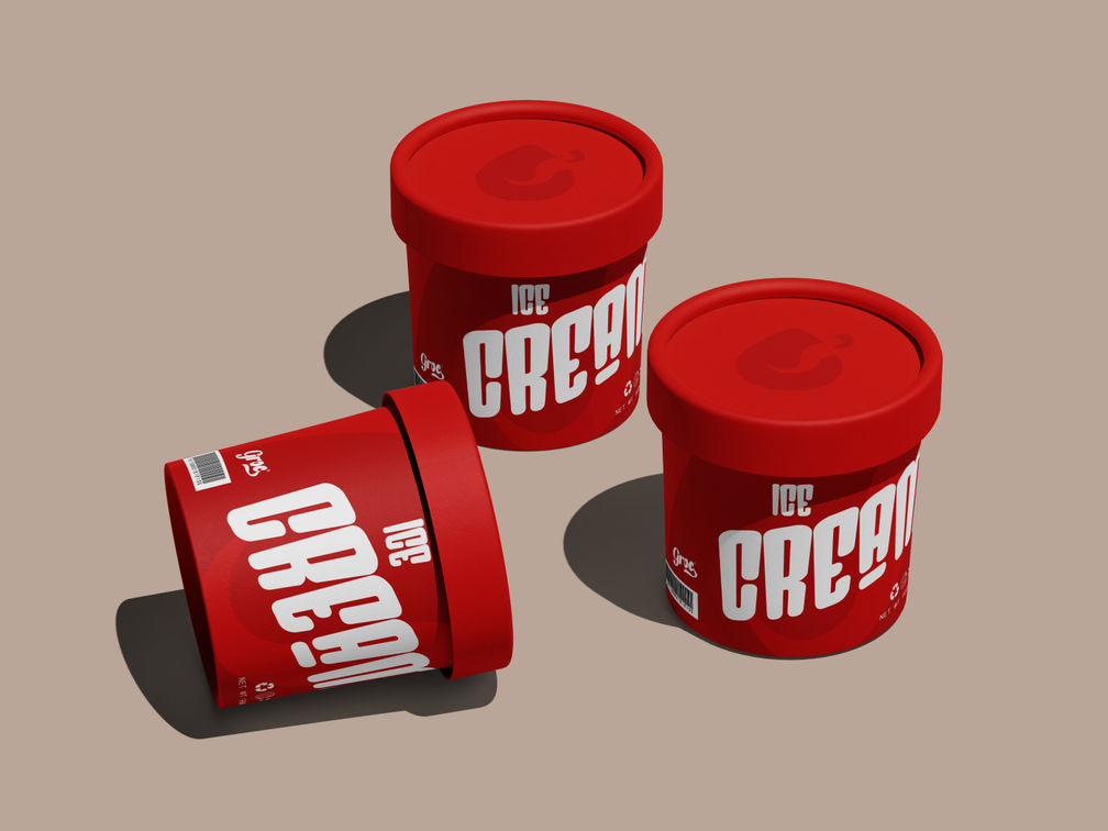 Ice Cream Cup Bucket Mockup Front View Preview 1