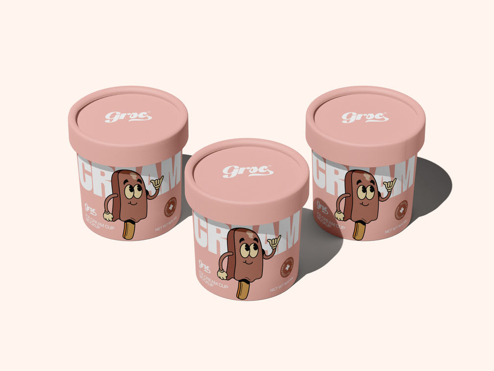 Ice Cream Cup Bucket Mockup Isometric View Preview 1