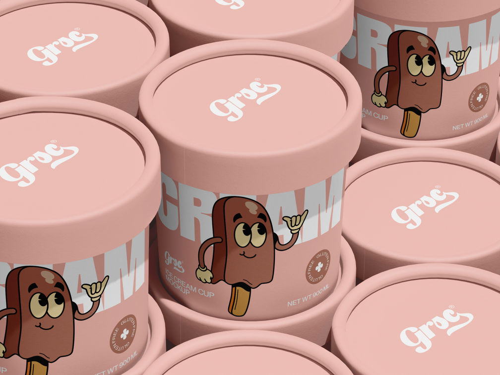 Ice Cream Cup Bucket Mockup Stack It View Preview 01
