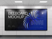 Indoor Billboard Mockup Front View Preview 3