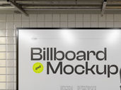 Indoor Subway Billboard Mockup Front View Preview 4