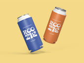Koozie Can Mockup Flying View Preview 3