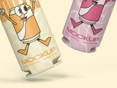 Koozie Can Mockup Flying View Preview 5