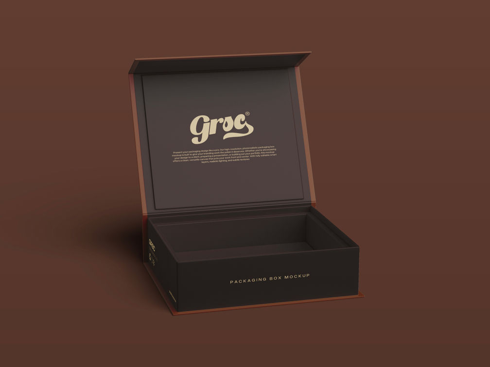 Magnetic Packaging Mockup Front View Preview 01