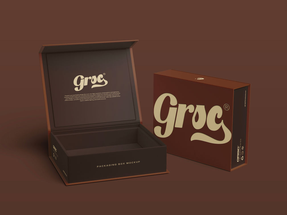 Magnetic Packaging Mockup Side View Preview 01