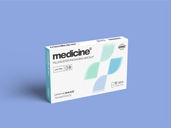 Medicine Pills Box Mockup Half Side View Preview 2