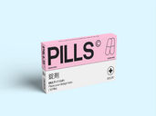 Medicine Pills Box Mockup Half Side View Preview 3