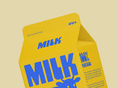 Milk Box Mockup Flying View Preview 04