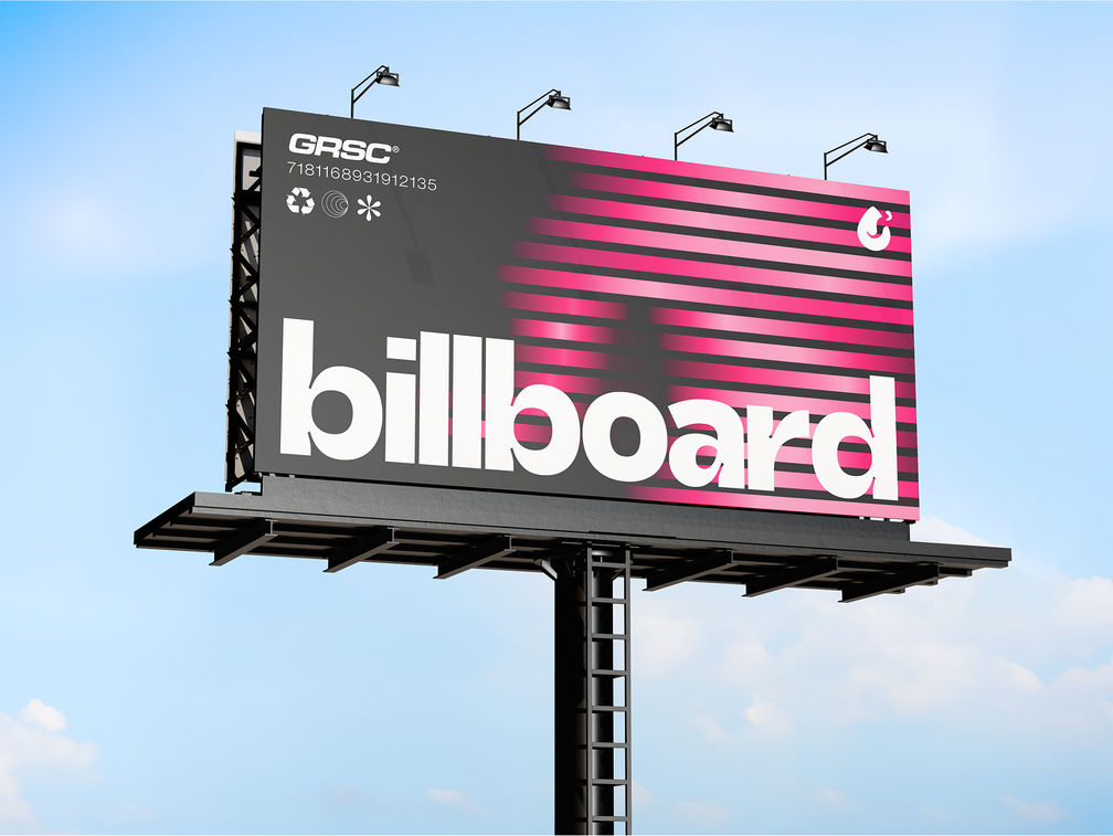 Outdoor Advertising Billboard Mockup Half Side View Preview 1