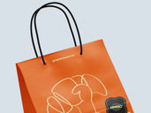 Paper Bag Mockup Flying View Preview 05