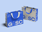 Paper Shopping Bag Mockup Half Side View Preview 2