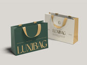 Paper Shopping Bag Mockup Half Side View Preview 3