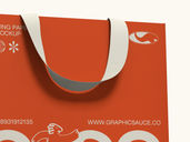 Paper Shopping Bag Mockup Low Angle View Preview 5