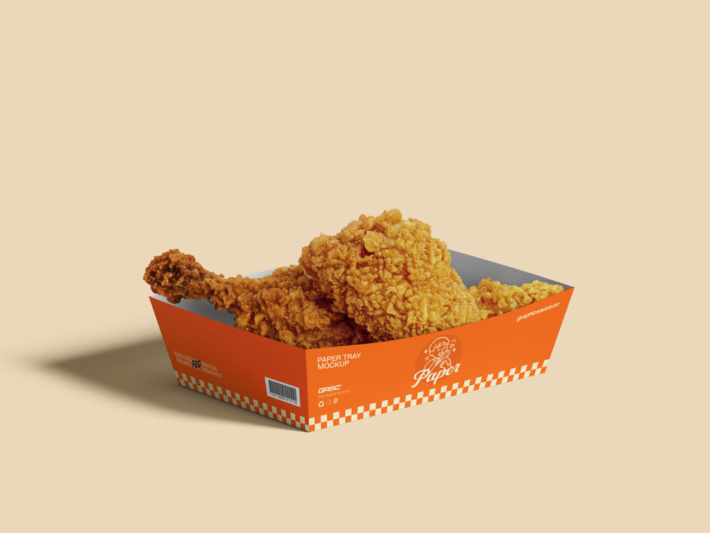 Paper Tray Mockup Front View Preview 01