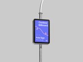 Pole Billboard Mockup Front View Preview 03