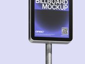 Pole Billboard Mockup Front View Preview 04