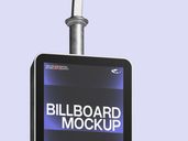 Pole Billboard Mockup Front View Preview 05