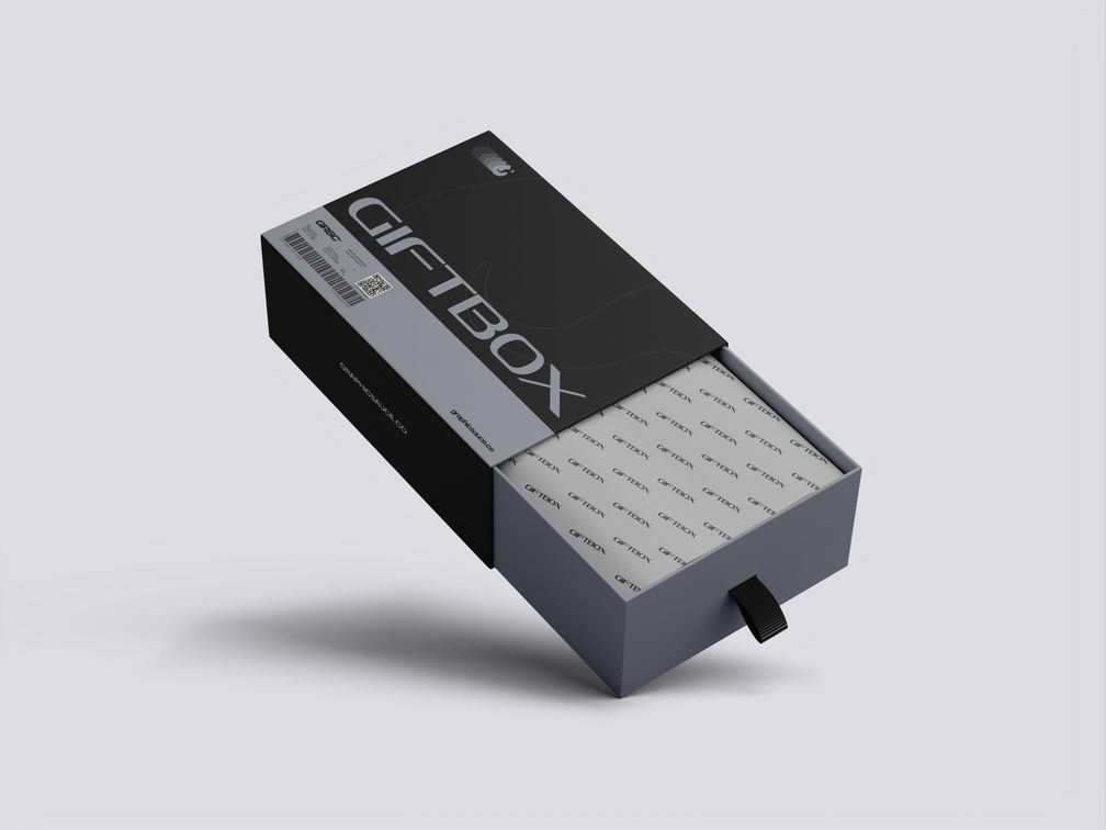 Sliding Gift Box Mockup Flying View Preview 01