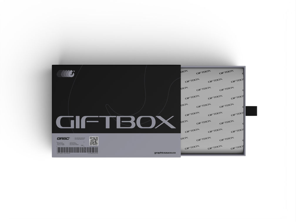 Sliding Gift Box Mockup Top View Preview 01
