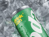 Soda Can With Ice Mockup Isometric View Preview 4