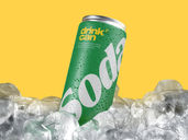 Soda Can With Ice Mockup Low Angle View Preview 2