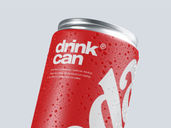 Soda Can With Ice Mockup Low Angle View Preview 4