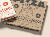 Square Pizza Box Mockup Stack It Preview 4