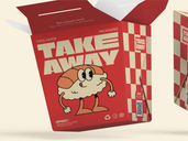 Takeaway Rice Box Packaging Mockup Flying View Preview 3