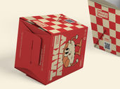 Takeaway Rice Box Packaging Mockup Half Side View Preview 3